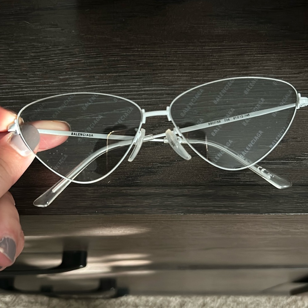 Balenciaga Cat-Eyed white Sunglasses